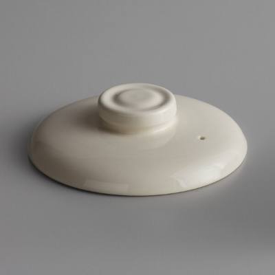 Libbey 950027752 Casablanca 5" Cream White Oval Porcelain Casserole Lid