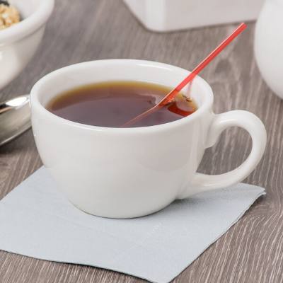 Libbey 950093118 Flint Alatta 8 oz. Ivory (American White) Porcelain Coffee Cup