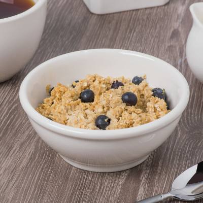 Libbey 951250250 Flint 18.3 oz. Ivory (American White) Porcelain Oatmeal / Nappy Bowl