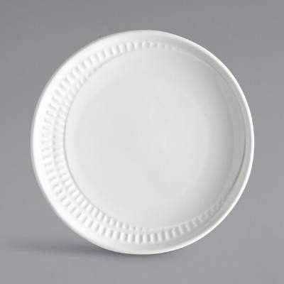 Libbey 968001118 Zipline 6 1/2" Royal Rideau White Porcelain Coupe Plate