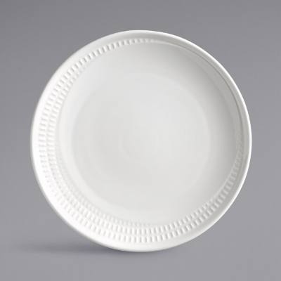 Libbey 968001139 Zipline 9" Royal Rideau White Porcelain Coupe Plate