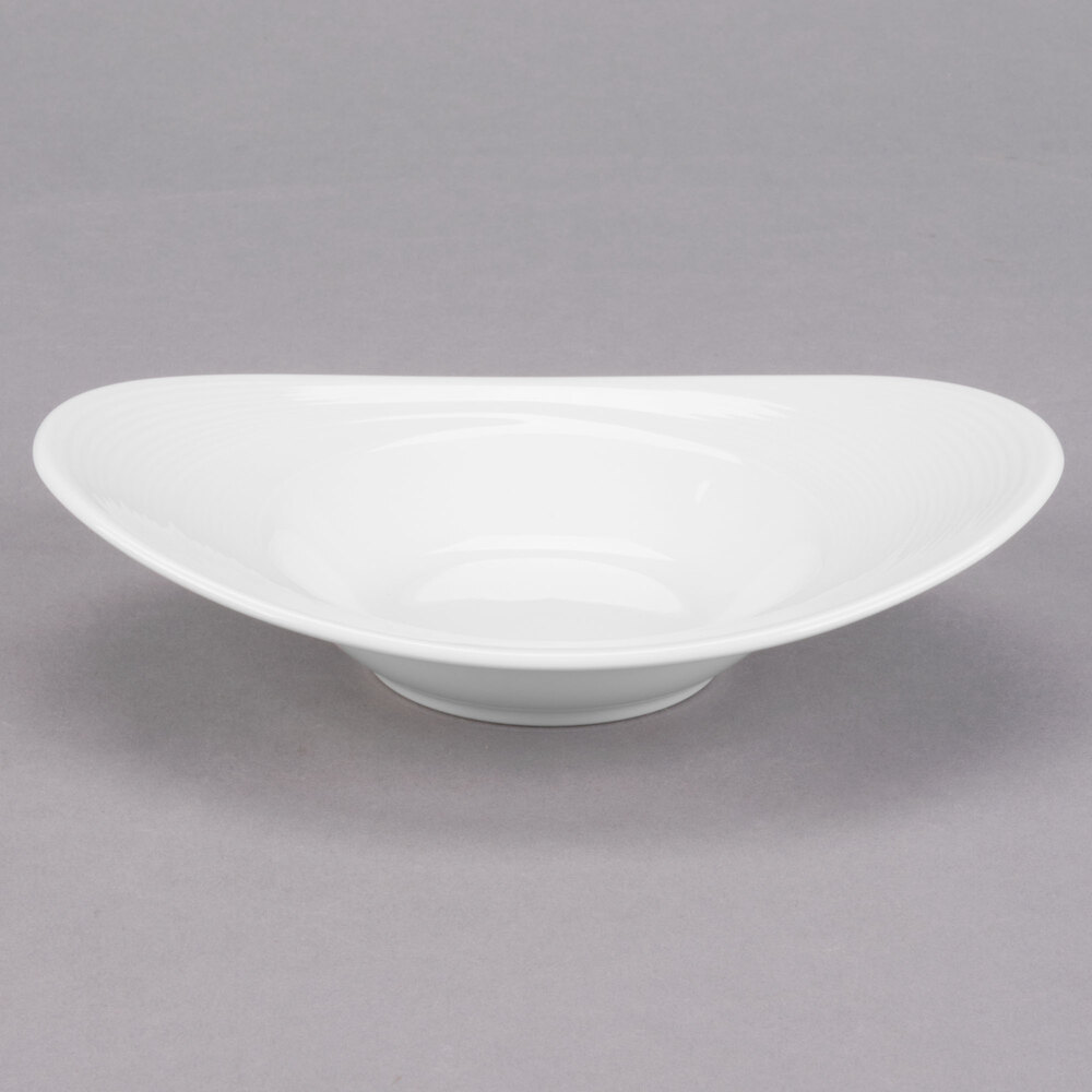 Reserve by Libbey 987659327 Silk 2.5 oz. Royal Rideau White Porcelain Appetizer Dish - 36/Case