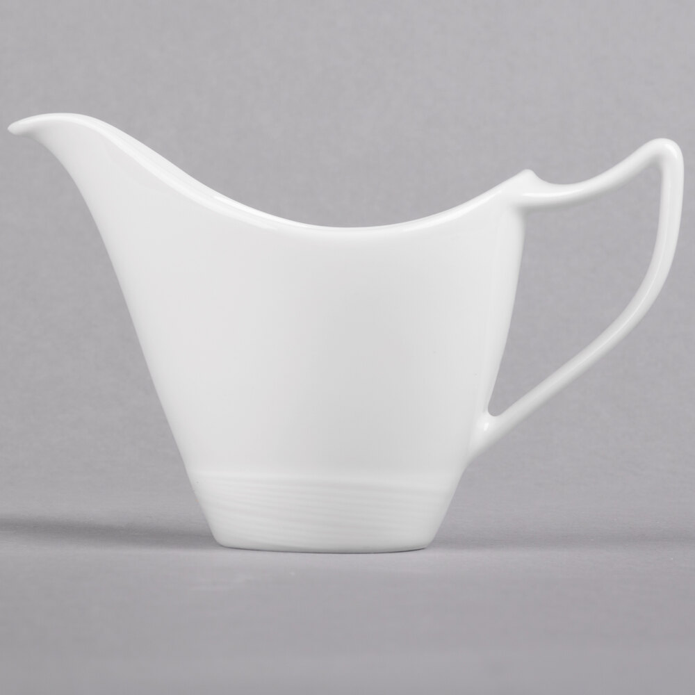 Reserve by Libbey 987659339 Silk 3.75 oz. Royal Rideau White Porcelain Creamer - 36/Case