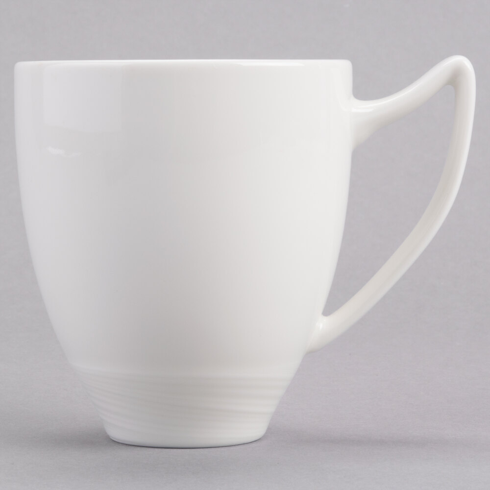 Reserve by Libbey 987659341 Silk 12 oz. Royal Rideau White Porcelain Mug - 36/Case