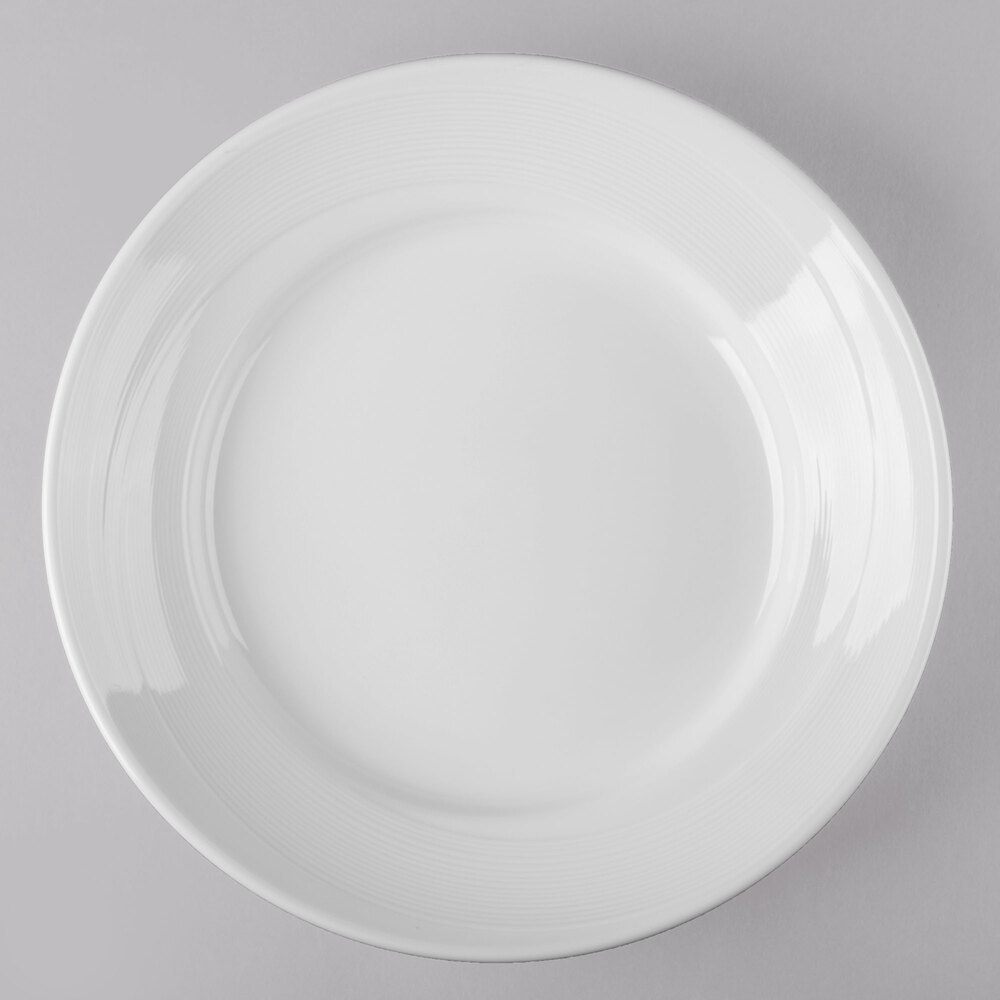 Reserve by Libbey 987659385 Silk 53.5 oz. Round Royal Rideau White Porcelain Stadium Pasta Bowl - 12/Case