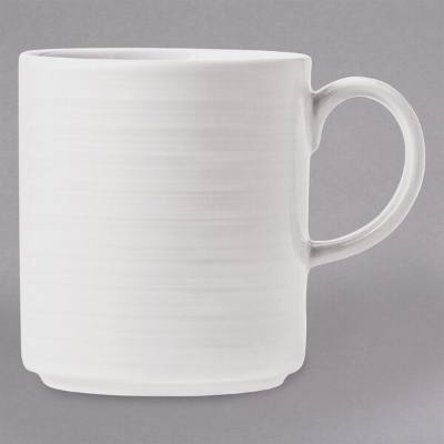 Libbey 999001572 Galileo Constellation 12 oz. Lunar Bright White Stacking Porcelain Mug
