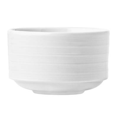 Libbey 999001705 Galileo Constellation 9 oz. Lunar Bright White Stacking Porcelain Bouillon