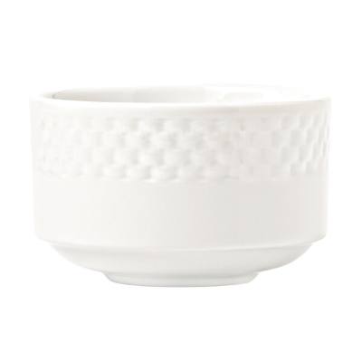 Libbey 999013705 EOS Constellation 9 oz. Lunar Bright White Stacking Porcelain Bouillon