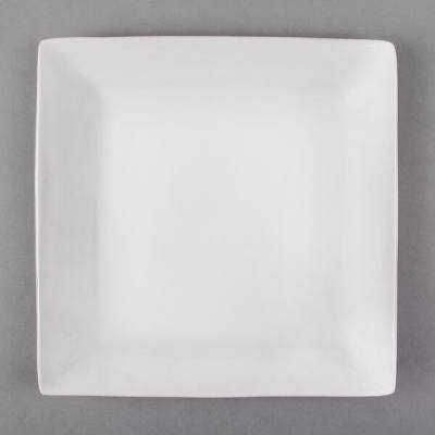Libbey 999023136 Rigel Constellation 8 1/2" Square Lunar Bright White Porcelain Plate