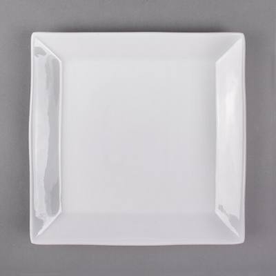 Libbey 999023147 Rigel Constellation 9 7/8" Square Lunar Bright White Porcelain Plate