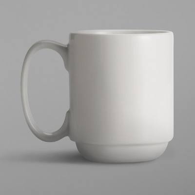 Libbey 999023300 Rigel Constellation 8.5 oz. Lunar Bright White Porcelain Mug