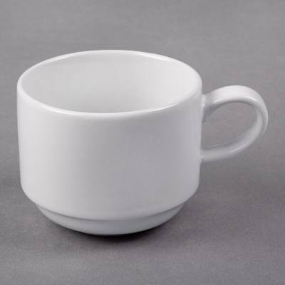 Libbey 999023531 Rigel Constellation 9 oz. Stackable Lunar Bright White Porcelain Cup