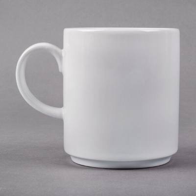 Libbey 999023572 Rigel Constellation 12 oz. Stackable Lunar Bright White Porcelain Mug