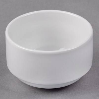 Libbey 999023705 Rigel Constellation 9 oz. Stackable Round Lunar Bright White Porcelain Bouillon Cup