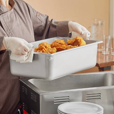 Vollrath 30066 Super Pan® Full Size 6" Deep Anti-Jam Stainless Pan w/ Handles, 20 ga