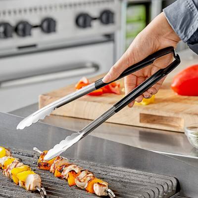 Vollrath 4781220 Jacob's Pride 12" Scalloped Tongs, Black Kool-Touch Handle