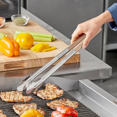 Vollrath 4781660 Jacob's Pride 16" Scalloped Tongs, Tan Kool-Touch Handle