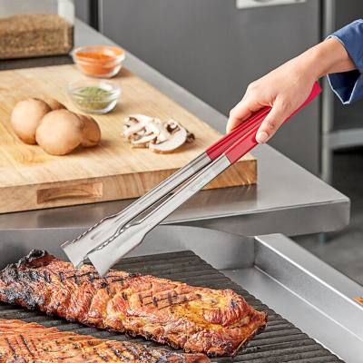 Vollrath 4791640 Jacob's Pride 16" VersaGrip Tongs, Red Kool-Touch Handle