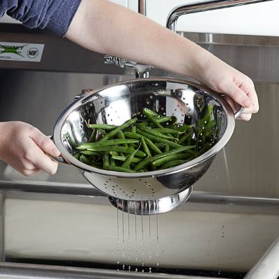 Vollrath 47965 5 Qt. Stainless Steel Colander with Base & Handles