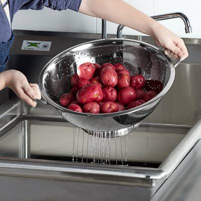 Vollrath 47974 14 Qt. Stainless Steel Colander with Base & Handles