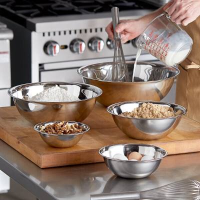 Vollrath STND5PCKT 5-Piece Standard Weight Stainless Mixing Bowl Set (0.75, 1.5, 3, 5, 8 Qt.)
