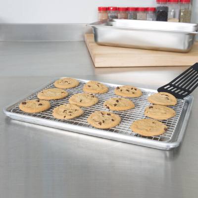Vollrath 5314 Wear-Ever Half Size 13 Gauge 13" x 18" Sanitary Open Bead Rim Aluminum Sheet Pan