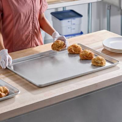 Vollrath 9001 Wear-Ever Full Size 16 Gauge 18" x 26" Wire-in-Rim Aluminum Sheet Pan