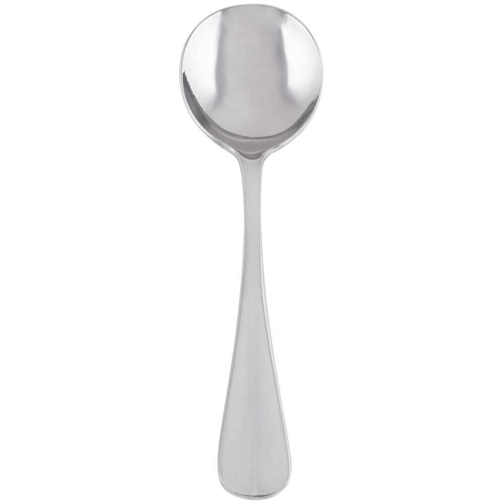 Libbey 100 016 Baguette II 6" 18/8 Stainless Steel Extra Heavy Weight Bouillon Spoon - 36/Case