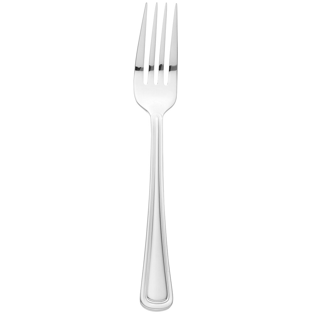 Libbey 101 039 Classic Rim II 8" 18/8 Stainless Steel Extra Heavy Weight European Dinner Fork - 36/Case