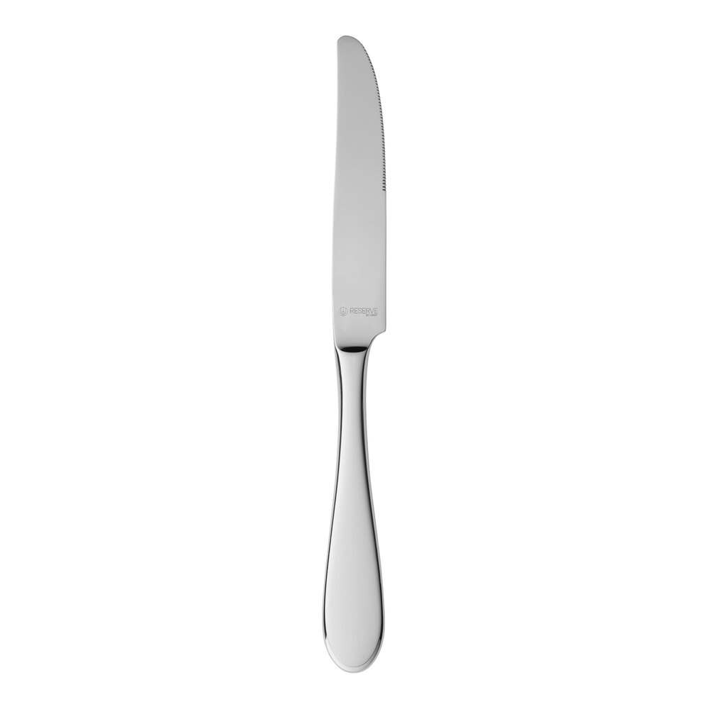 Reserve by Libbey Santa Cruz 8 3/8" 18/10 Stainless Steel Extra Heavy Weight Dessert Knife - 12/Case