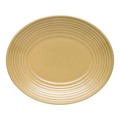 Libbey Canyonlands 12 1/8" x 10 1/8" Tan Oval Terracotta Platter