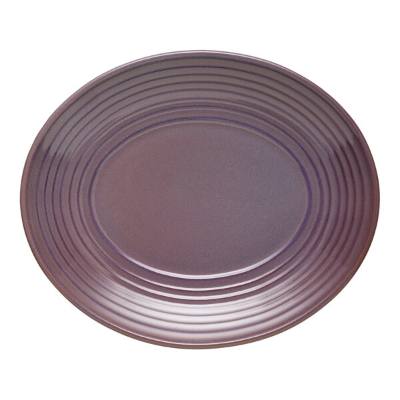 Libbey Canyonlands 12 1/8" x 10 1/8" Mauve Oval Terracotta Platter