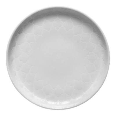 Libbey Samira 6 1/2" White Porcelain Deep Coupe Stacking Plate