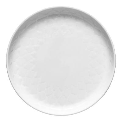 Libbey Samira 8 1/4" White Porcelain Deep Coupe Stacking Plate