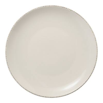 Libbey Farmhouse Coupe 10 1/2" Cream Porcelain Plate