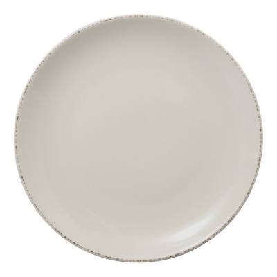 Libbey Farmhouse Coupe 9" Cream Porcelain Plate