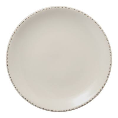 Libbey Farmhouse Coupe 6 1/2" Cream Porcelain Plate