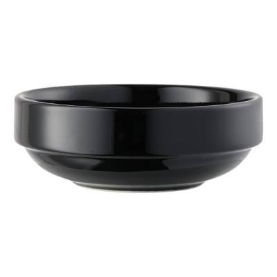 Libbey Porcelana Color 6 oz. Black Stackable Round Porcelain Bowl