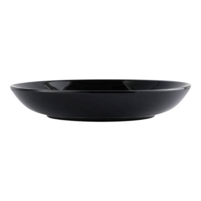 Libbey Porcelana Color 30 oz. Black Round Low Porcelain Bowl