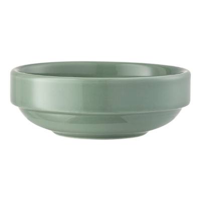 Libbey Porcelana Color 6 oz. Moss Stackable Round Porcelain Bowl