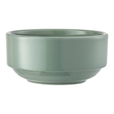 Libbey Porcelana Color 10.5 oz. Moss Stackable Round Porcelain Bowl