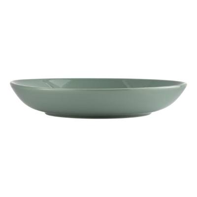 Libbey Porcelana Color 30 oz. Moss Round Low Porcelain Bowl