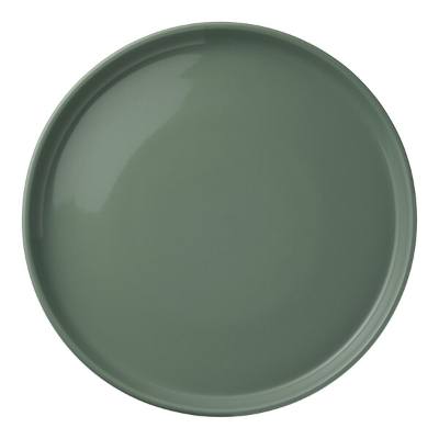 Libbey Porcelana Color 10 1/2" Moss Stackable Round Porcelain Plate