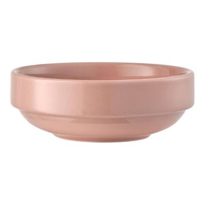 Libbey Porcelana Color 6 oz. Coral Stackable Round Porcelain Bowl