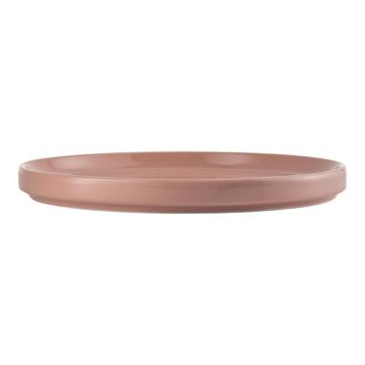 Libbey Porcelana Color 7 3/4" Coral Stackable Round Porcelain Plate