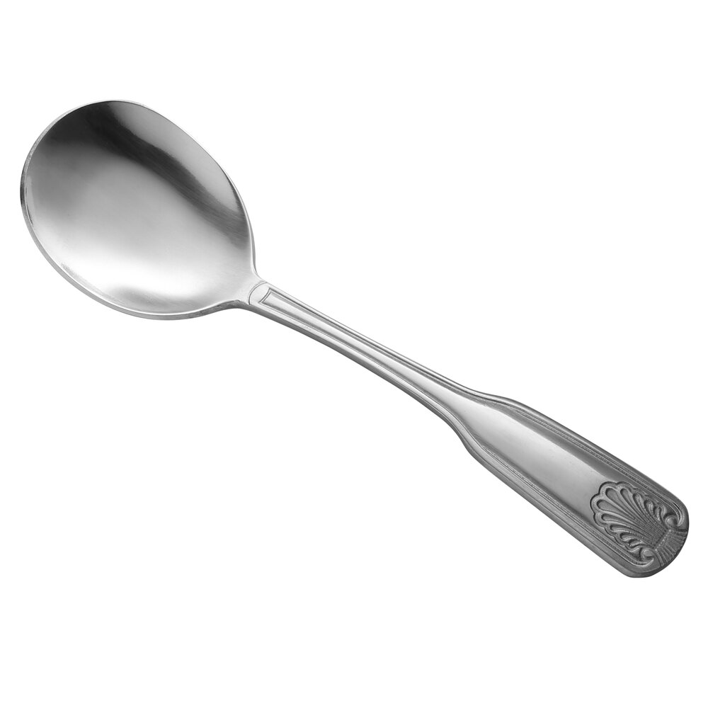 Libbey Brandware 127 016 Coral 6 1/4" 18/0 Stainless Steel Heavy Weight Bouillon Spoon - 36/Case