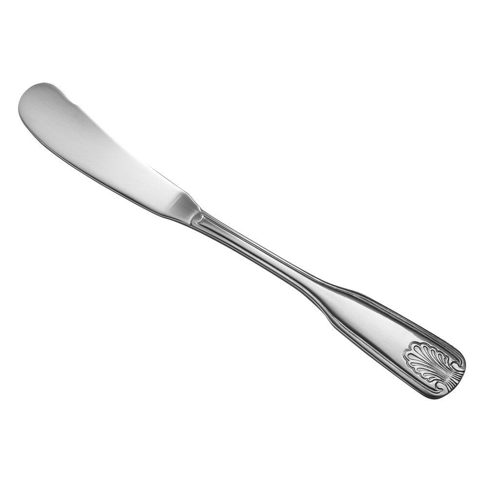 Libbey Brandware 127 053 Coral 7 1/8" 18/0 Stainless Steel Heavy Weight Butter Spreader - 36/Case