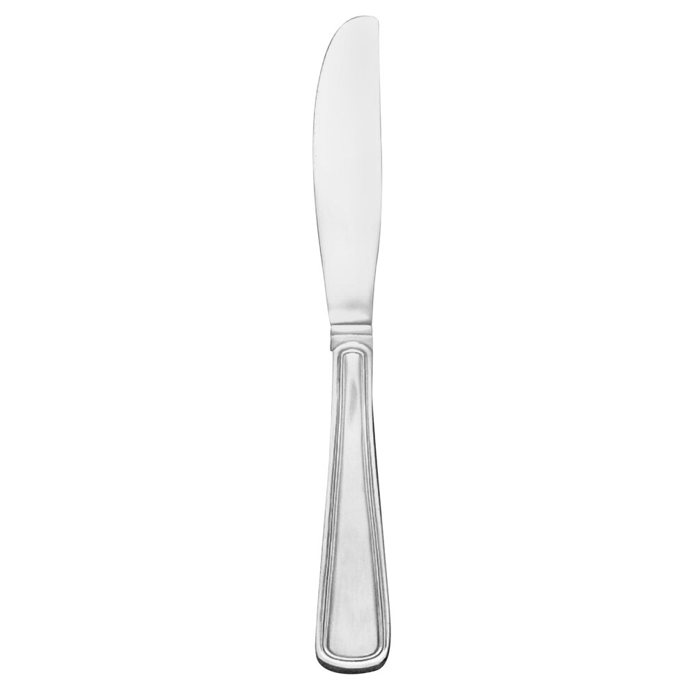 Libbey Brandware 139 5262 Classic Rim 8 3/8" 18/0 Stainless Steel Medium Weight Dinner Knife - 12/Case
