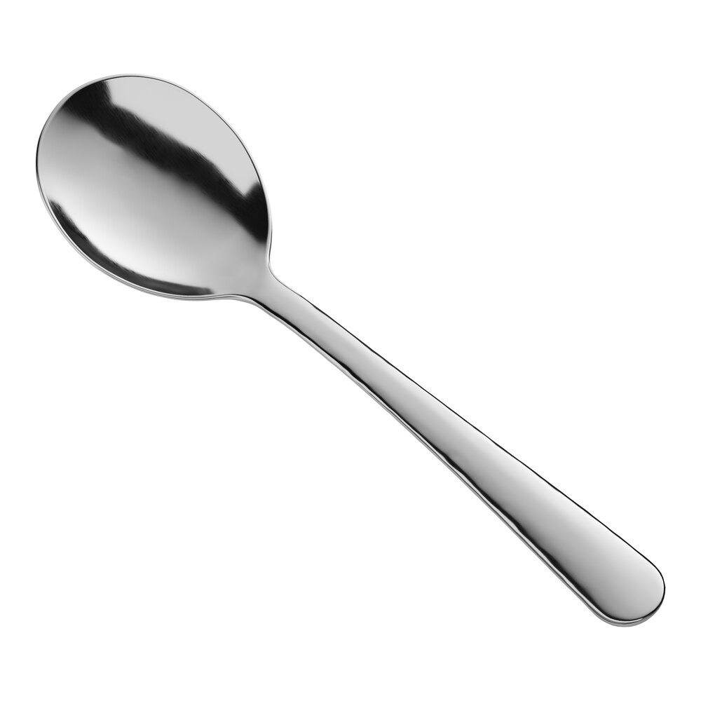 Libbey Brandware 141 004 Windsor 6 3/4" 18/0 Stainless Steel Heavy Weight Round Bowl Soup Spoon - 36/Case