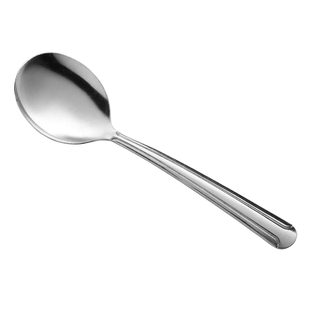 Libbey Brandware 147 016 Dominion 5 3/4" 18/0 Stainless Steel Heavy Weight Bouillon Spoon - 36/Case